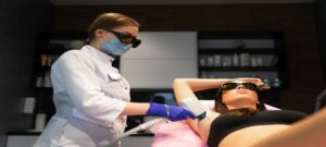 Armpit laser hair removal procedure