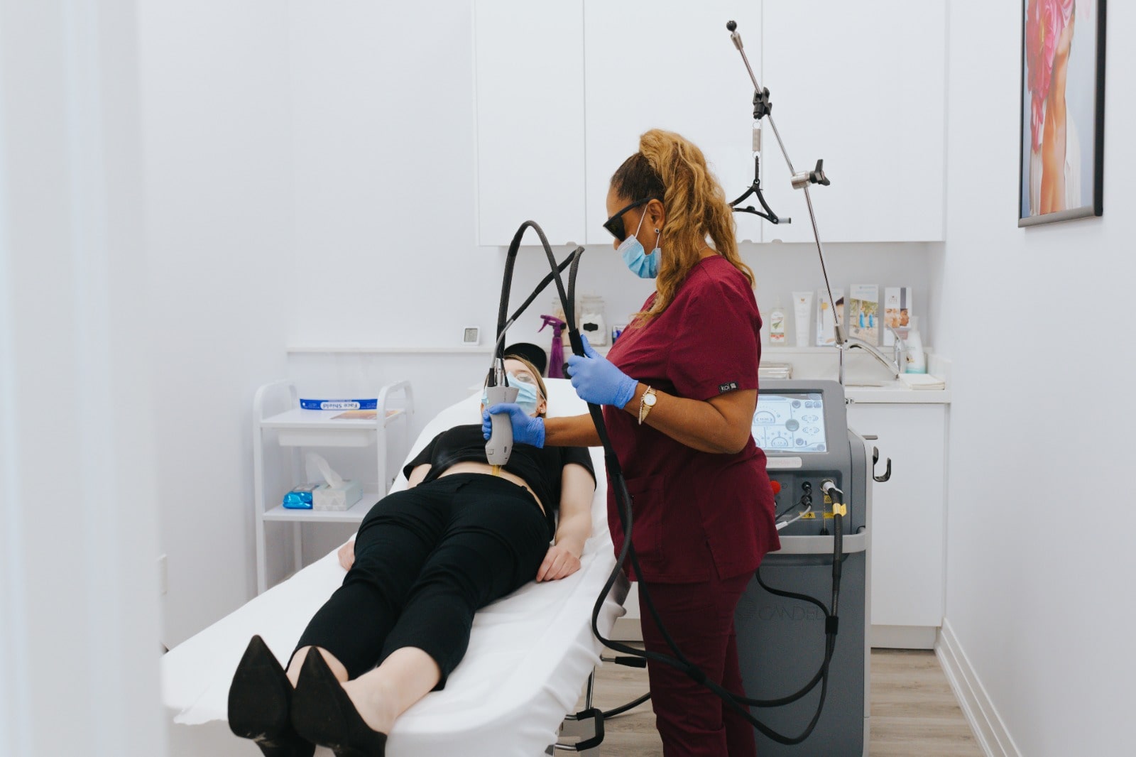 Laser hair removal treatment removes hair very fast.