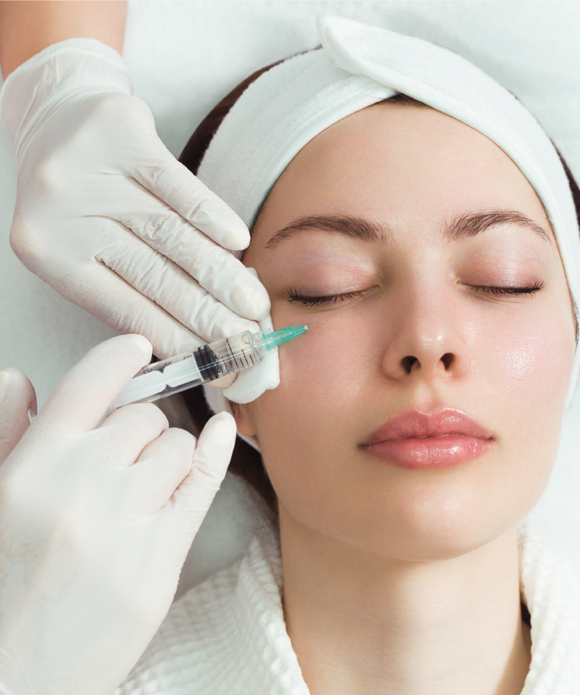 Woman getting Scultpra Injections