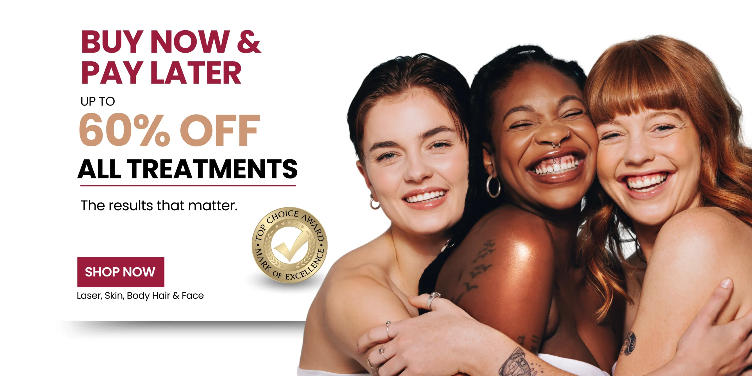 60% off all treatments June promo