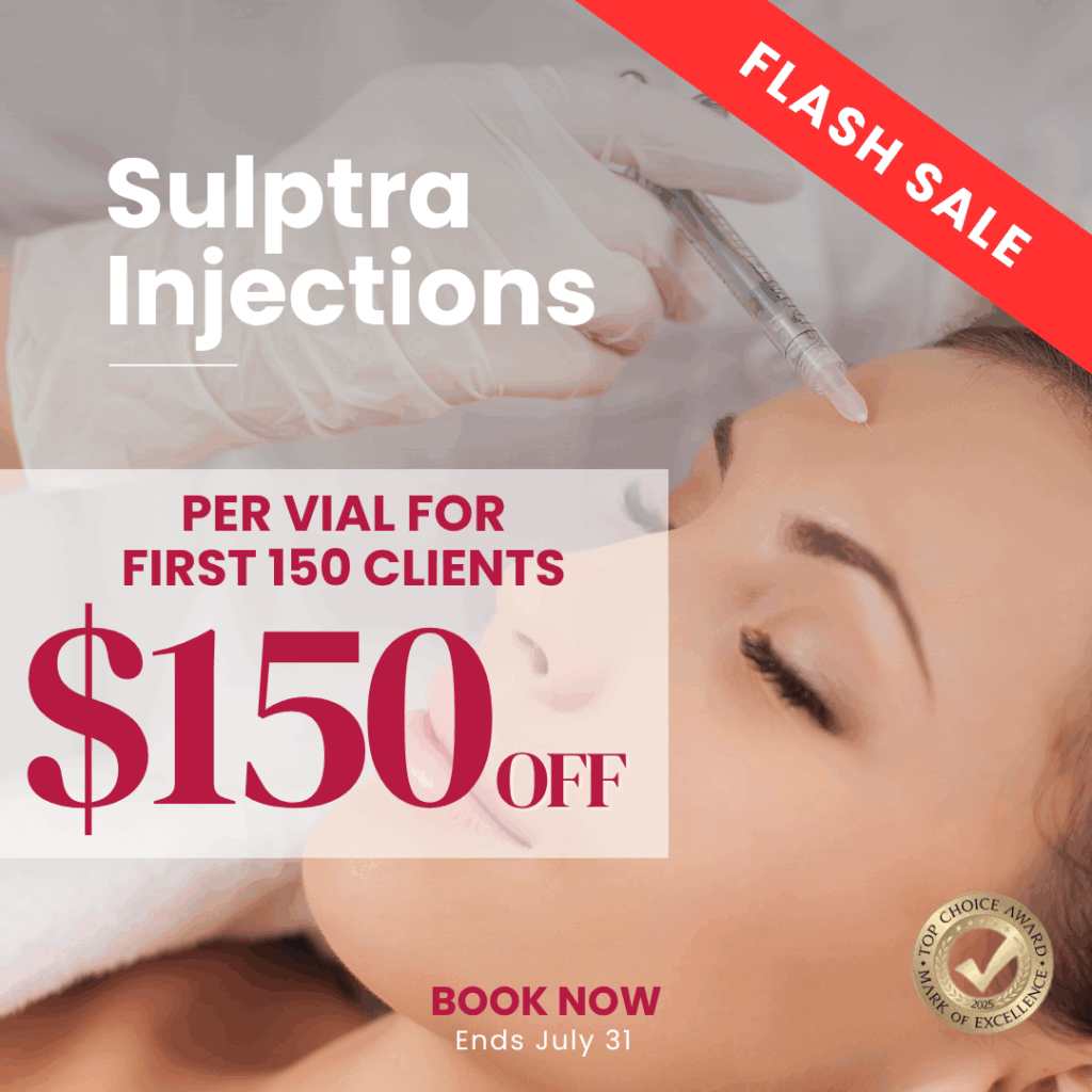 Sculptra Injections $150 per vial for first 150 clients banner